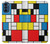 W3814 Piet Mondrian Line Art Composition Hülle Schutzhülle Taschen und Leder Flip für Motorola Moto G41