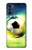 W3844 Glowing Football Soccer Ball Hülle Schutzhülle Taschen und Leder Flip für Motorola Moto G41
