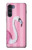 W3805 Flamingo Pink Pastel Hülle Schutzhülle Taschen und Leder Flip für Motorola Moto G200 5G