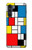 W3814 Piet Mondrian Line Art Composition Hülle Schutzhülle Taschen und Leder Flip für Motorola Moto G200 5G