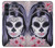 W3821 Sugar Skull Steam Punk Girl Gothic Hülle Schutzhülle Taschen und Leder Flip für Motorola Moto G200 5G