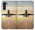 W3837 Airplane Take off Sunrise Hülle Schutzhülle Taschen und Leder Flip für Motorola Moto G200 5G