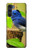 W3839 Bluebird of Happiness Blue Bird Hülle Schutzhülle Taschen und Leder Flip für Motorola Moto G200 5G