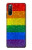 W2683 Rainbow LGBT Pride Flag Hülle Schutzhülle Taschen und Leder Flip für Sony Xperia 10 III Lite