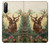 W2841 Vintage Reindeer Christmas Hülle Schutzhülle Taschen und Leder Flip für Sony Xperia 10 III Lite