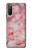 W2843 Pink Marble Texture Hülle Schutzhülle Taschen und Leder Flip für Sony Xperia 10 III Lite