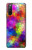 W3677 Colorful Brick Mosaics Hülle Schutzhülle Taschen und Leder Flip für Sony Xperia 10 III Lite
