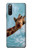 W3680 Cute Smile Giraffe Hülle Schutzhülle Taschen und Leder Flip für Sony Xperia 10 III Lite