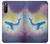 W3802 Dream Whale Pastel Fantasy Hülle Schutzhülle Taschen und Leder Flip für Sony Xperia 10 III Lite