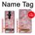 W2843 Pink Marble Texture Hülle Schutzhülle Taschen und Leder Flip für Sony Xperia Pro-I