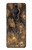 W3691 Gold Peacock Feather Hülle Schutzhülle Taschen und Leder Flip für Sony Xperia Pro-I