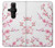 W3707 Pink Cherry Blossom Spring Flower Hülle Schutzhülle Taschen und Leder Flip für Sony Xperia Pro-I