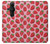 W3719 Strawberry Pattern Hülle Schutzhülle Taschen und Leder Flip für Sony Xperia Pro-I