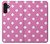 W2358 Pink Polka Dots Hülle Schutzhülle Taschen und Leder Flip für Samsung Galaxy A13 4G