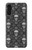 W2371 Skull Vintage Monochrome Pattern Hülle Schutzhülle Taschen und Leder Flip für Samsung Galaxy A13 4G