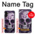 W3582 Purple Sugar Skull Hülle Schutzhülle Taschen und Leder Flip für Samsung Galaxy A13 4G