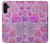 W3710 Pink Love Heart Hülle Schutzhülle Taschen und Leder Flip für Samsung Galaxy A13 4G