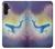 W3802 Dream Whale Pastel Fantasy Hülle Schutzhülle Taschen und Leder Flip für Samsung Galaxy A13 4G