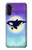 W3807 Killer Whale Orca Moon Pastel Fantasy Hülle Schutzhülle Taschen und Leder Flip für Samsung Galaxy A13 4G