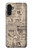 W3819 Retro Vintage Paper Hülle Schutzhülle Taschen und Leder Flip für Samsung Galaxy A13 4G
