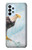 W3843 Bald Eagle On Ice Hülle Schutzhülle Taschen und Leder Flip für Samsung Galaxy A23