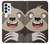 W3855 Sloth Face Cartoon Hülle Schutzhülle Taschen und Leder Flip für Samsung Galaxy A23