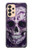 W3582 Purple Sugar Skull Hülle Schutzhülle Taschen und Leder Flip für Samsung Galaxy A33 5G