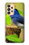 W3839 Bluebird of Happiness Blue Bird Hülle Schutzhülle Taschen und Leder Flip für Samsung Galaxy A33 5G