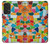 W3391 Abstract Art Mosaic Tiles Graphic Hülle Schutzhülle Taschen und Leder Flip für Samsung Galaxy A53 5G