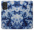 W3439 Fabric Indigo Tie Dye Hülle Schutzhülle Taschen und Leder Flip für Samsung Galaxy A53 5G