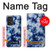 W3439 Fabric Indigo Tie Dye Hülle Schutzhülle Taschen und Leder Flip für Samsung Galaxy A53 5G