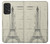 W3474 Eiffel Architectural Drawing Hülle Schutzhülle Taschen und Leder Flip für Samsung Galaxy A53 5G