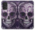 W3582 Purple Sugar Skull Hülle Schutzhülle Taschen und Leder Flip für Samsung Galaxy A53 5G