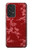 W3817 Red Floral Cherry blossom Pattern Hülle Schutzhülle Taschen und Leder Flip für Samsung Galaxy A53 5G
