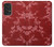 W3817 Red Floral Cherry blossom Pattern Hülle Schutzhülle Taschen und Leder Flip für Samsung Galaxy A53 5G