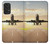 W3837 Airplane Take off Sunrise Hülle Schutzhülle Taschen und Leder Flip für Samsung Galaxy A53 5G