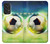 W3844 Glowing Football Soccer Ball Hülle Schutzhülle Taschen und Leder Flip für Samsung Galaxy A53 5G