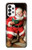 W1417 Santa Claus Merry Xmas Hülle Schutzhülle Taschen und Leder Flip für Samsung Galaxy A73 5G