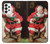 W1417 Santa Claus Merry Xmas Hülle Schutzhülle Taschen und Leder Flip für Samsung Galaxy A73 5G