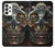 W1685 Steampunk Skull Head Hülle Schutzhülle Taschen und Leder Flip für Samsung Galaxy A73 5G