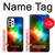 W2312 Colorful Rainbow Space Galaxy Hülle Schutzhülle Taschen und Leder Flip für Samsung Galaxy A73 5G