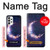 W3324 Crescent Moon Galaxy Hülle Schutzhülle Taschen und Leder Flip für Samsung Galaxy A73 5G