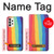 W3799 Cute Vertical Watercolor Rainbow Hülle Schutzhülle Taschen und Leder Flip für Samsung Galaxy A73 5G
