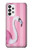 W3805 Flamingo Pink Pastel Hülle Schutzhülle Taschen und Leder Flip für Samsung Galaxy A73 5G