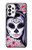 W3821 Sugar Skull Steam Punk Girl Gothic Hülle Schutzhülle Taschen und Leder Flip für Samsung Galaxy A73 5G