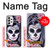 W3821 Sugar Skull Steam Punk Girl Gothic Hülle Schutzhülle Taschen und Leder Flip für Samsung Galaxy A73 5G