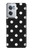 W2299 Black Polka Dots Hülle Schutzhülle Taschen und Leder Flip für OnePlus Nord CE 2 5G