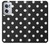 W2299 Black Polka Dots Hülle Schutzhülle Taschen und Leder Flip für OnePlus Nord CE 2 5G
