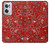 W3354 Red Classic Bandana Hülle Schutzhülle Taschen und Leder Flip für OnePlus Nord CE 2 5G