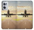 W3837 Airplane Take off Sunrise Hülle Schutzhülle Taschen und Leder Flip für OnePlus Nord CE 2 5G